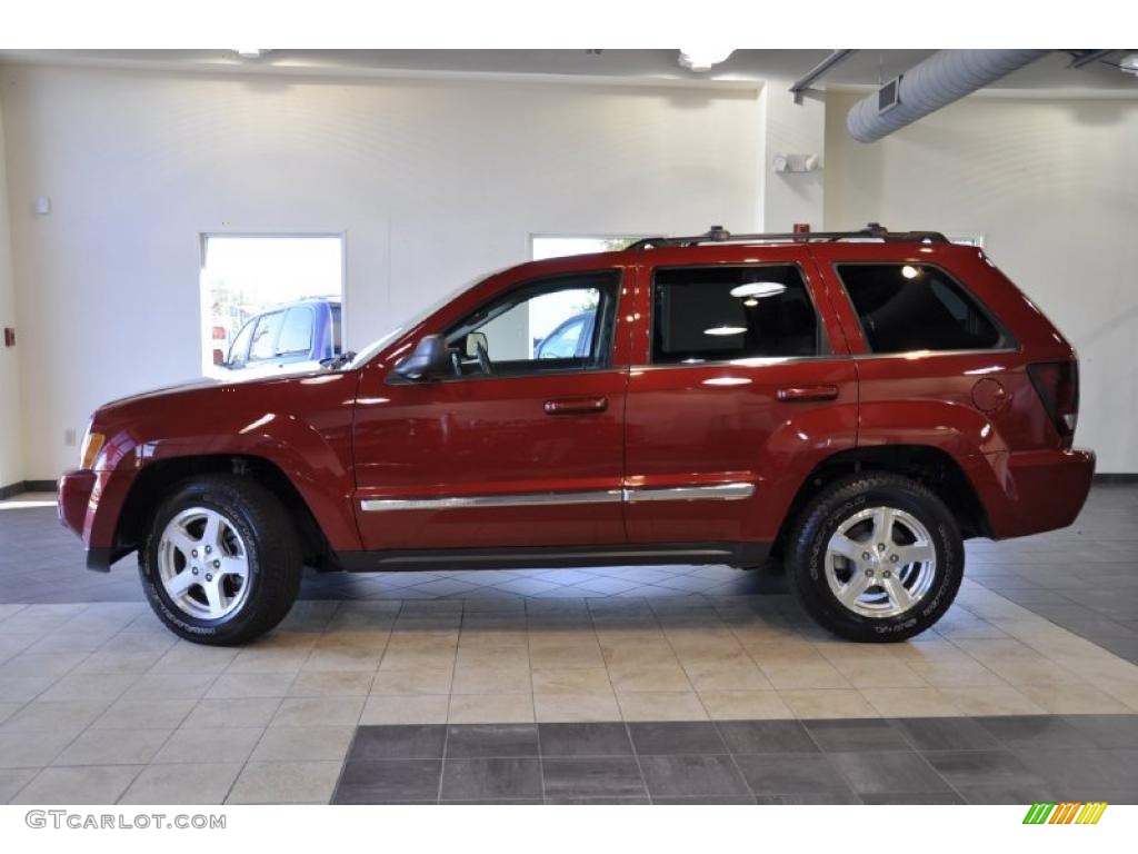 2005 Grand Cherokee Limited - Inferno Red Crystal Pearl / Medium Slate Gray photo #1