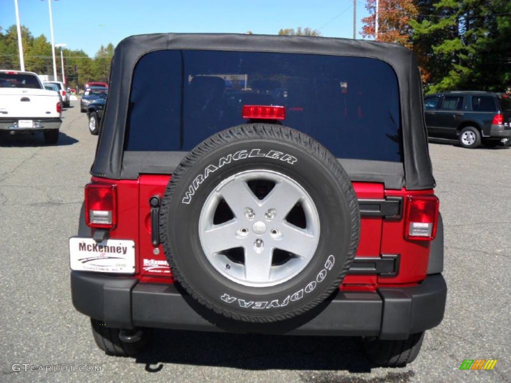 2011 Wrangler Sport S 4x4 - Deep Cherry Red Crystal Pearl / Black photo #3