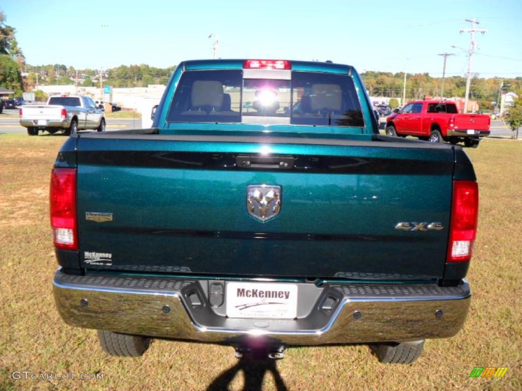 2011 Ram 2500 HD Laramie Crew Cab 4x4 - Hunter Green Pearl / Light Pebble Beige/Bark Brown photo #4