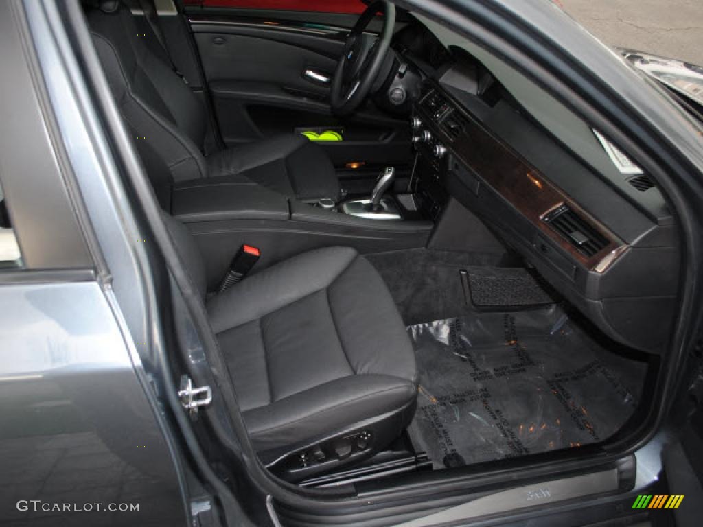 Black Interior 2008 BMW 5 Series 528i Sedan Photo #38634814