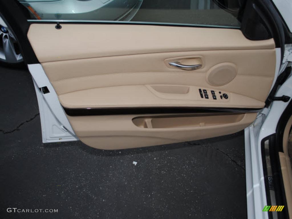 2009 BMW 3 Series 335i Sedan Beige Door Panel Photo #38635750