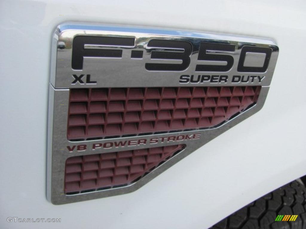2010 F350 Super Duty XL Regular Cab 4x4 Chassis Dump Truck - Oxford White / Medium Stone photo #7
