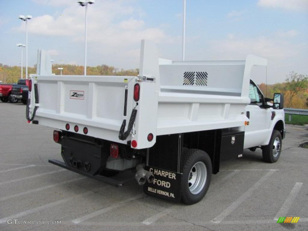 Oxford White 2010 Ford F350 Super Duty XL Regular Cab 4x4 Chassis Dump Truck Exterior Photo #38636306