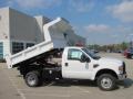 Oxford White 2010 Ford F350 Super Duty XL Regular Cab 4x4 Chassis Dump Truck Exterior