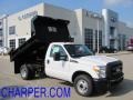 2011 Oxford White Ford F350 Super Duty XL Regular Cab Chassis Dump Truck  photo #1