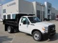 2011 Oxford White Ford F350 Super Duty XL Regular Cab Chassis Dump Truck  photo #5