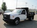 Oxford White 2011 Ford F350 Super Duty XL Regular Cab Chassis Dump Truck Exterior
