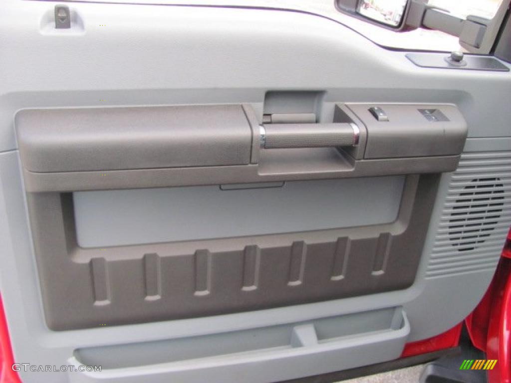 2011 Ford F550 Super Duty XL Regular Cab 4x4 Dump Truck Steel Grey Door Panel Photo #38637522