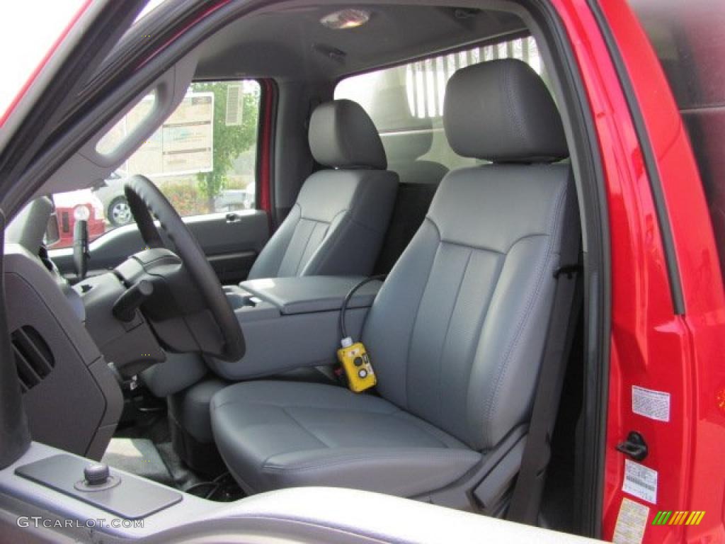 Steel Grey Interior 2011 Ford F550 Super Duty XL Regular Cab 4x4 Dump Truck Photo #38637626