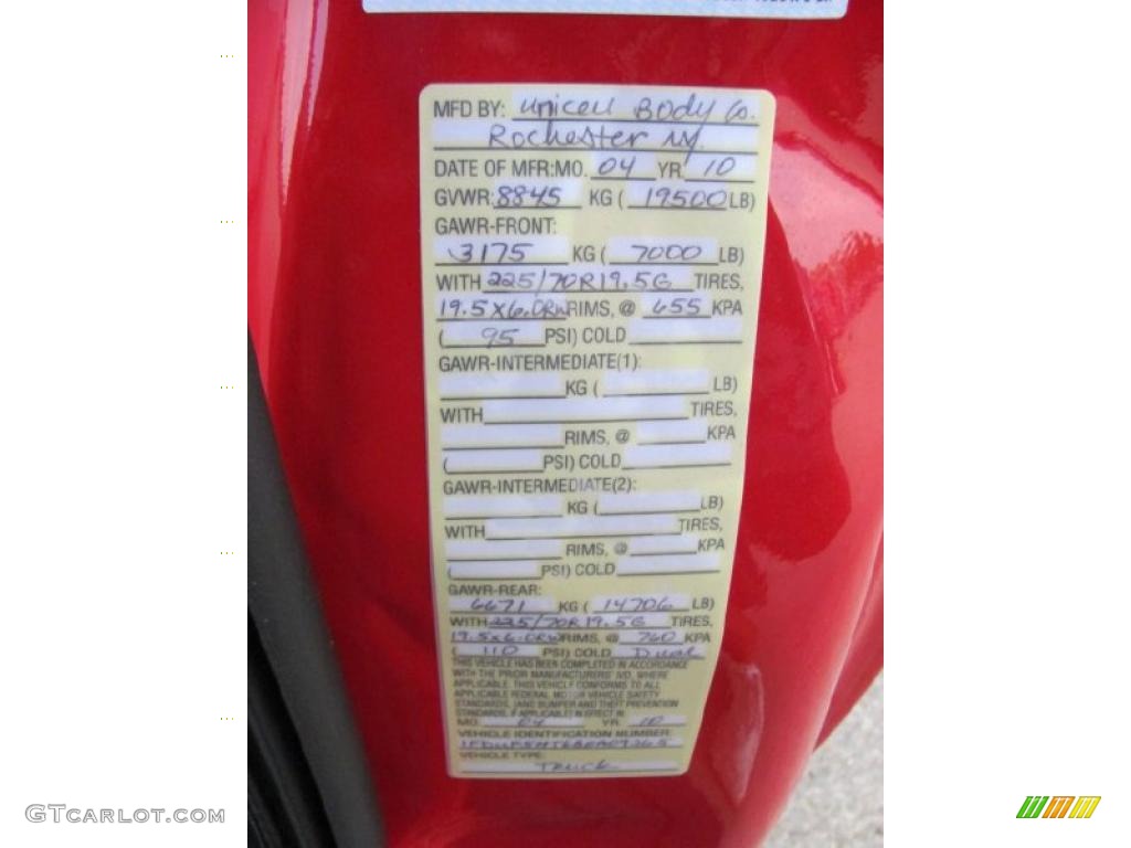 2011 Ford F550 Super Duty XL Regular Cab 4x4 Dump Truck Info Tag Photos