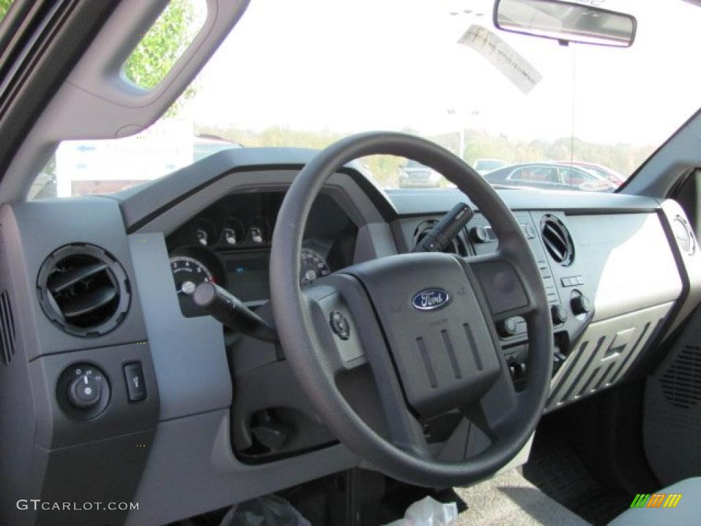 Steel Interior 2011 Ford F350 Super Duty XL Regular Cab 4x4 Chassis Commercial Photo #38637918