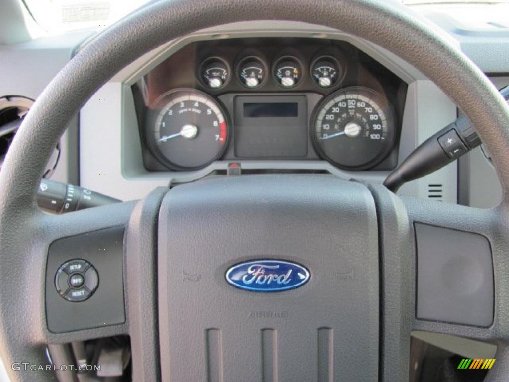 2011 Ford F350 Super Duty XL Regular Cab 4x4 Chassis Commercial Steel Steering Wheel Photo #38637958
