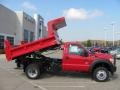 Vermillion Red - F450 Super Duty XL Regular Cab 4x4 Dually Dump Truck Photo No. 2