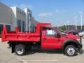 2011 Vermillion Red Ford F450 Super Duty XL Regular Cab 4x4 Dually Dump Truck  photo #5