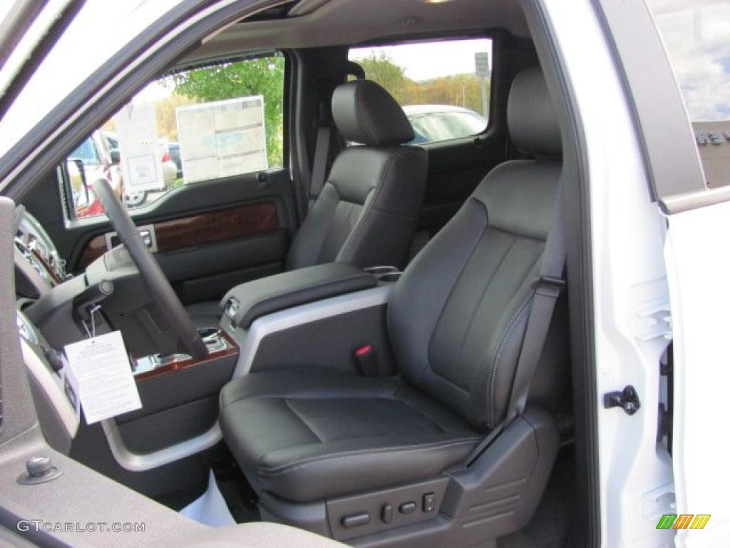 Black Interior 2010 Ford F150 Lariat SuperCrew 4x4 Photo #38639086