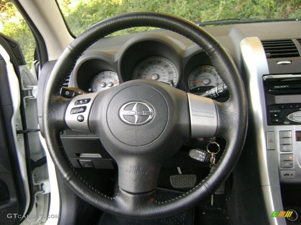 2007 Scion tC Standard tC Model Dark Charcoal Steering Wheel Photo #38639230