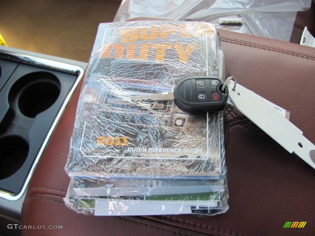 2011 F450 Super Duty King Ranch Crew Cab 4x4 Dually - White Platinum Metallic Tri-Coat / Adobe photo #23