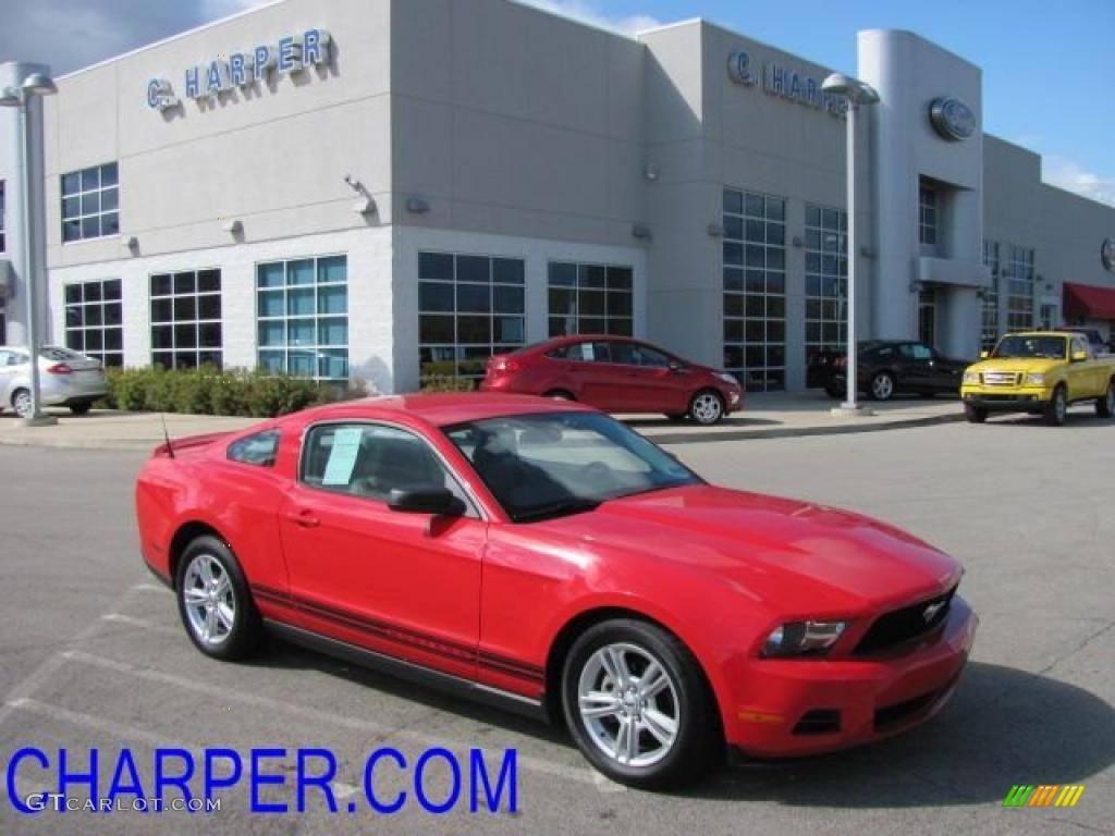 2010 Mustang V6 Coupe - Torch Red / Stone photo #1
