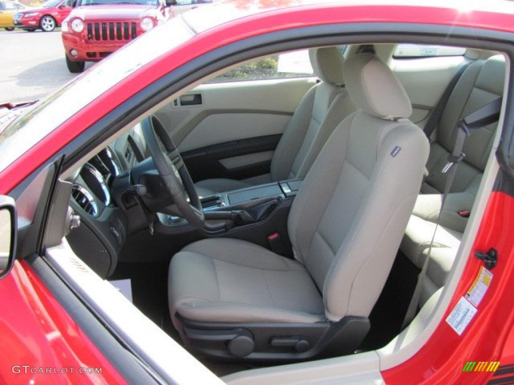 Stone Interior 2010 Ford Mustang V6 Coupe Photo #38640510