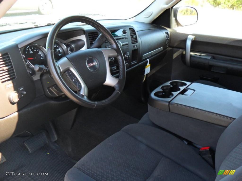 Ebony Interior 2008 GMC Sierra 1500 SLE Extended Cab Photo #38640874