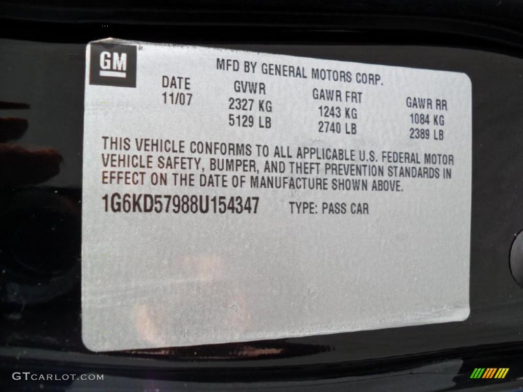 2008 DTS  - Black Raven / Ebony photo #6