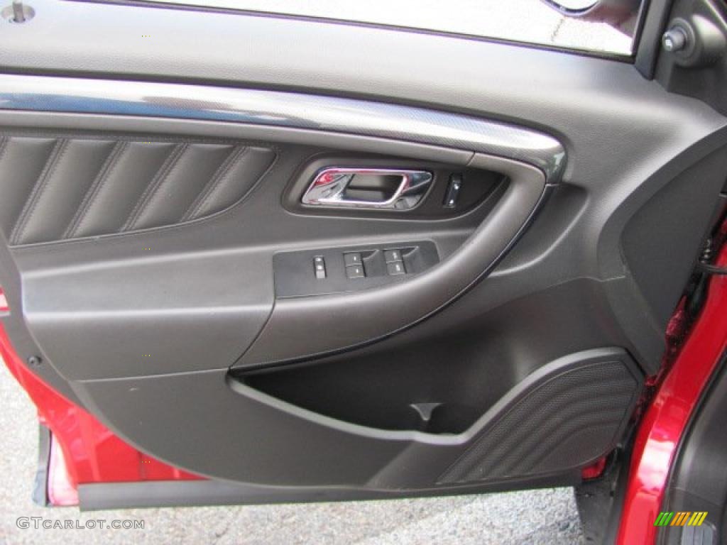 2010 Ford Taurus SHO AWD Charcoal Black Door Panel Photo #38641642