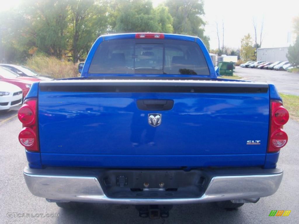 2007 Ram 1500 SLT Quad Cab 4x4 - Electric Blue Pearl / Medium Slate Gray photo #12