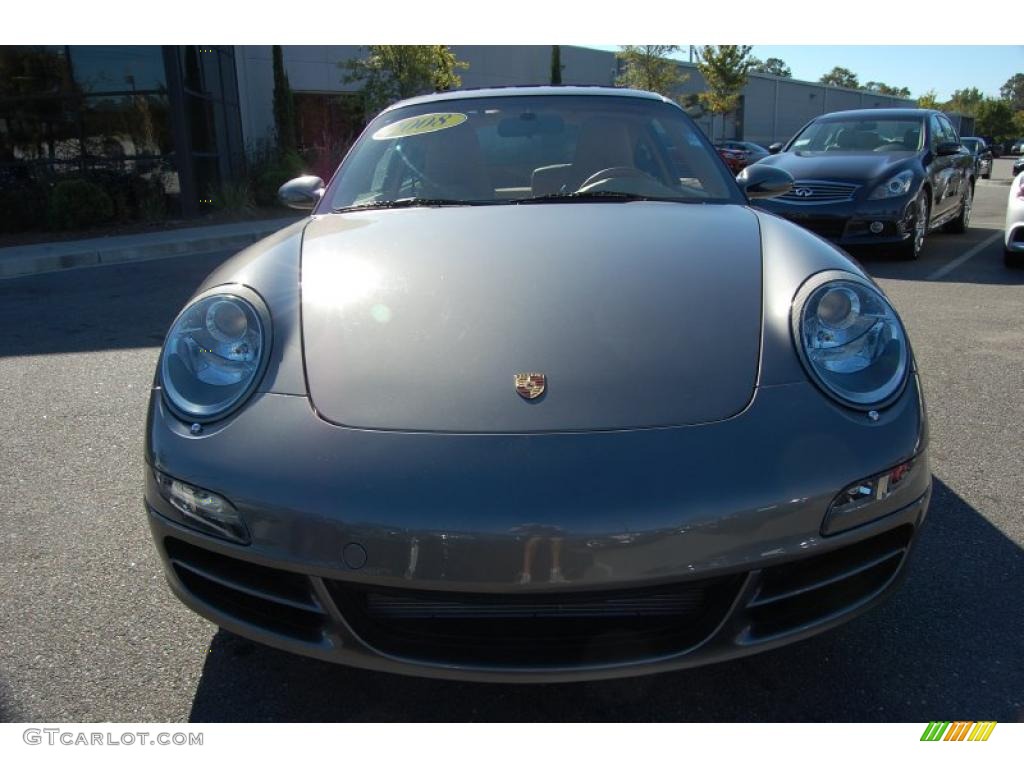 2008 911 Carrera S Coupe - Meteor Grey Metallic / Sand Beige photo #14