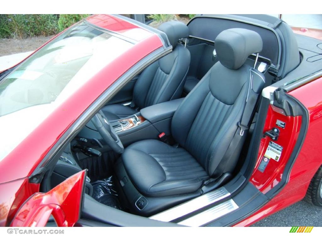 Black Interior 2009 Mercedes-Benz SL 550 Roadster Photo #38643742