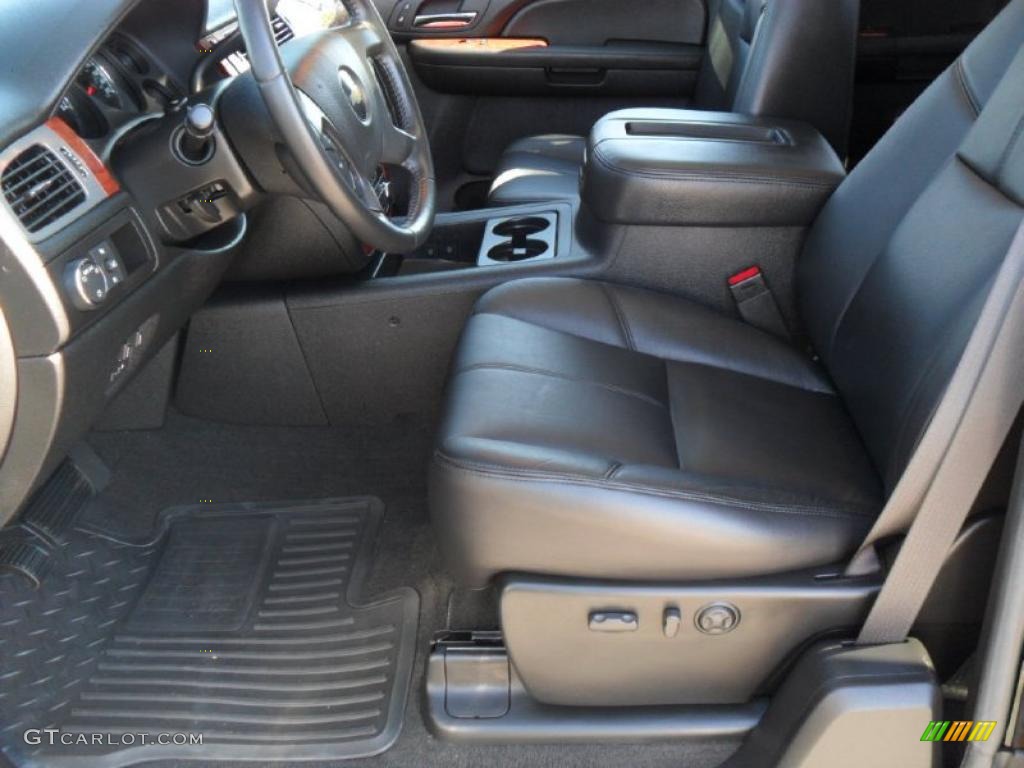 Ebony Interior 2008 Chevrolet Silverado 1500 LTZ Extended Cab Photo #38643942