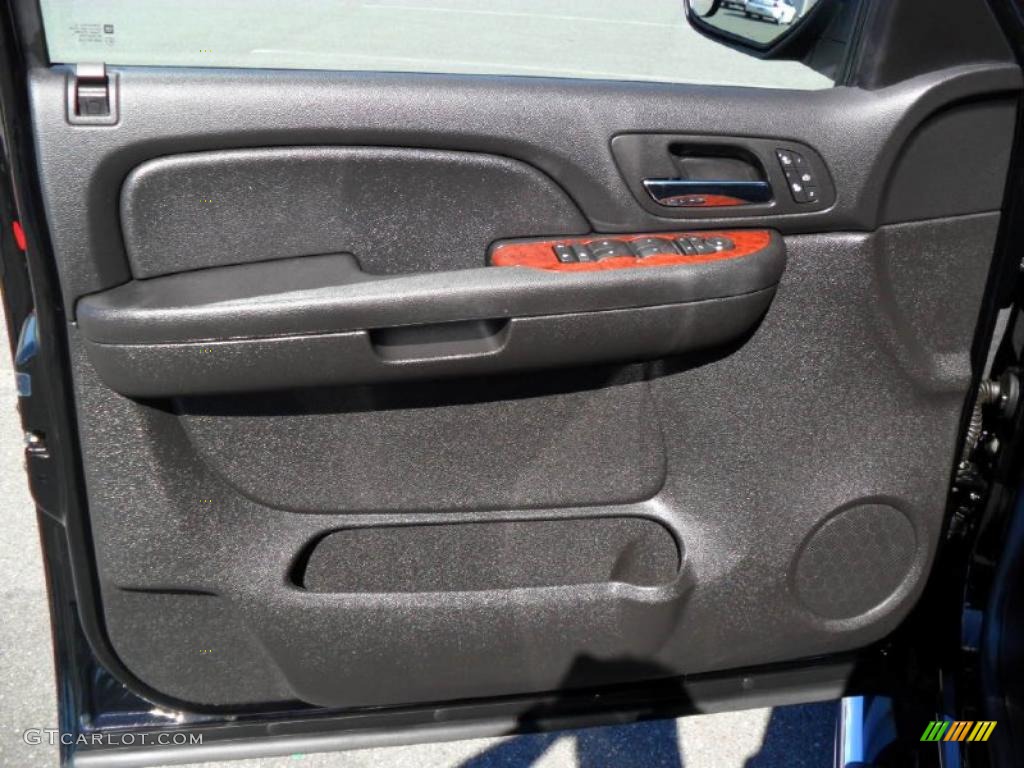 2008 Chevrolet Silverado 1500 LTZ Extended Cab Ebony Door Panel Photo #38643958