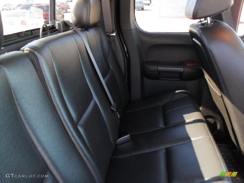 Ebony Interior 2008 Chevrolet Silverado 1500 LTZ Extended Cab Photo #38644126
