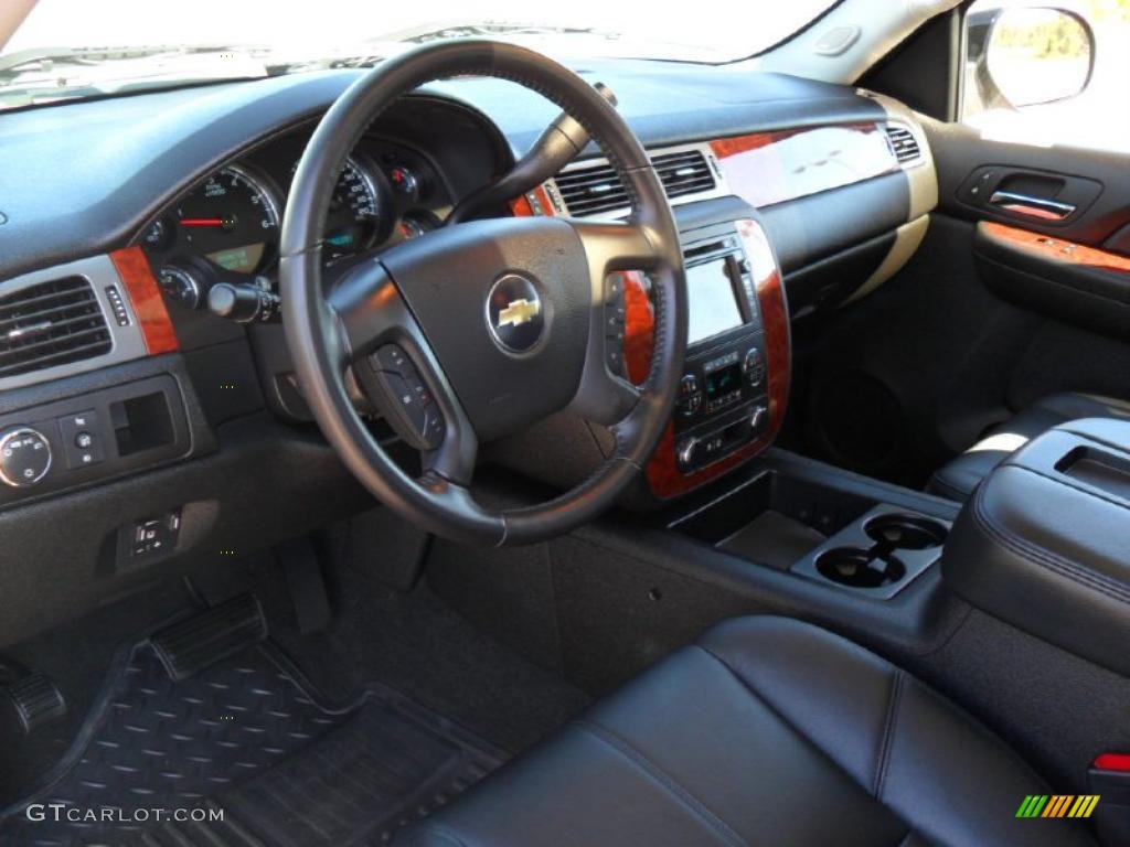 Ebony Interior 2008 Chevrolet Silverado 1500 LTZ Extended Cab Photo #38644262