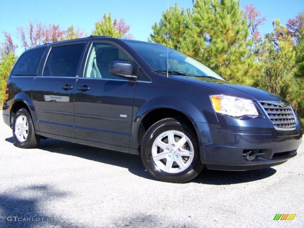 2008 Town & Country Touring Signature Series - Modern Blue Pearlcoat / Medium Slate Gray/Light Shale photo #52