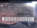 2000 BMW M5 Standard M5 Model Info Tag