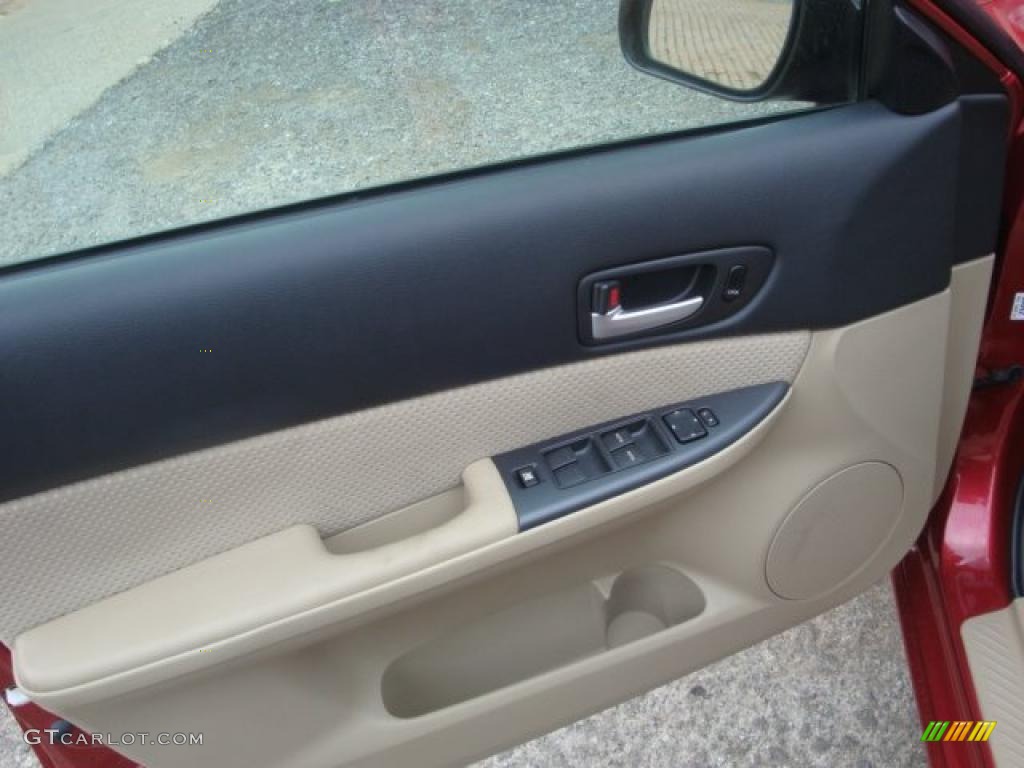 2007 Mazda MAZDA6 i Sport Sedan Beige Door Panel Photo #38646902
