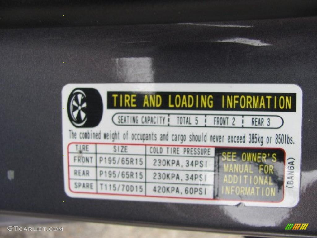 2009 Mazda MAZDA3 i Sport Sedan Info Tag Photos