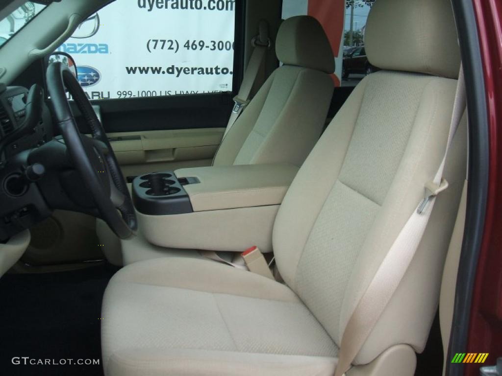 Light Cashmere/Ebony Black Interior 2007 Chevrolet Silverado 1500 LT Crew Cab Photo #38647838