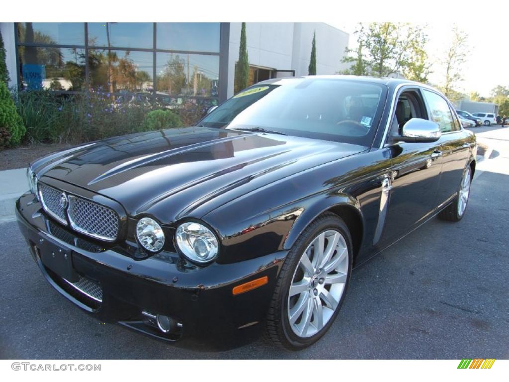 Ebony Black 2008 Jaguar XJ Vanden Plas Exterior Photo #38648014