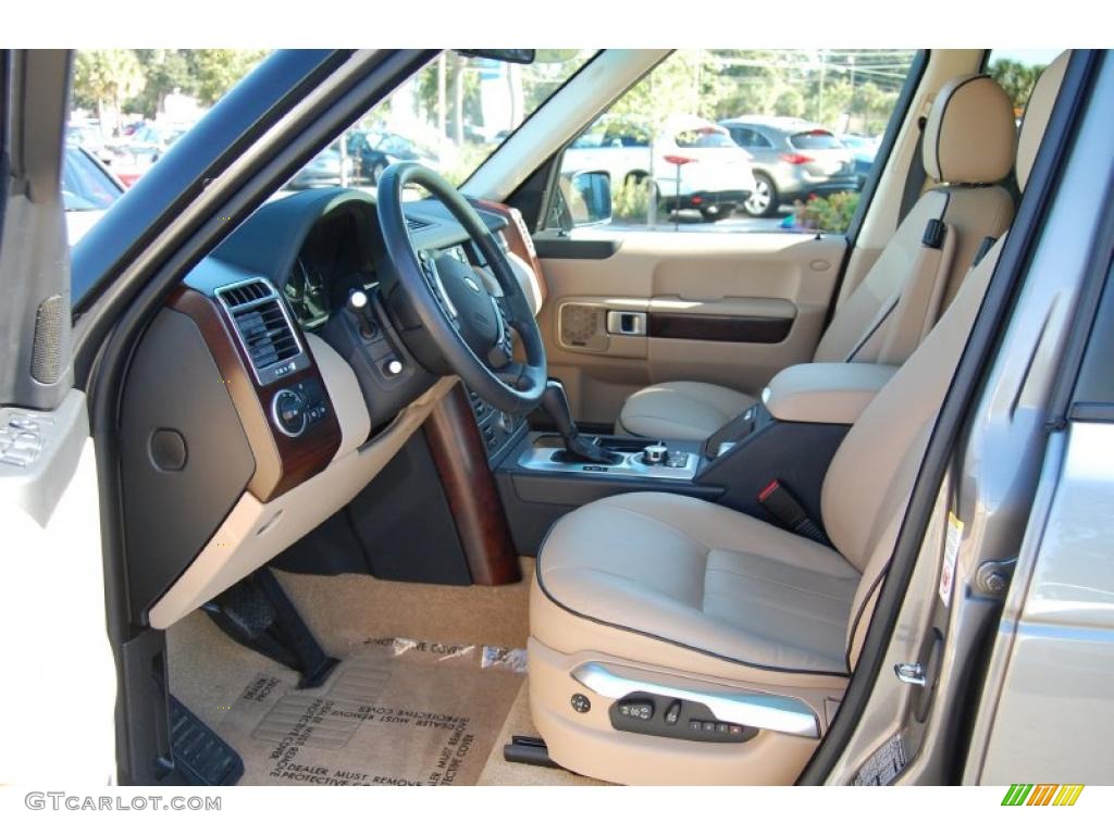 Sand/Jet Interior 2008 Land Rover Range Rover V8 HSE Photo #38648998