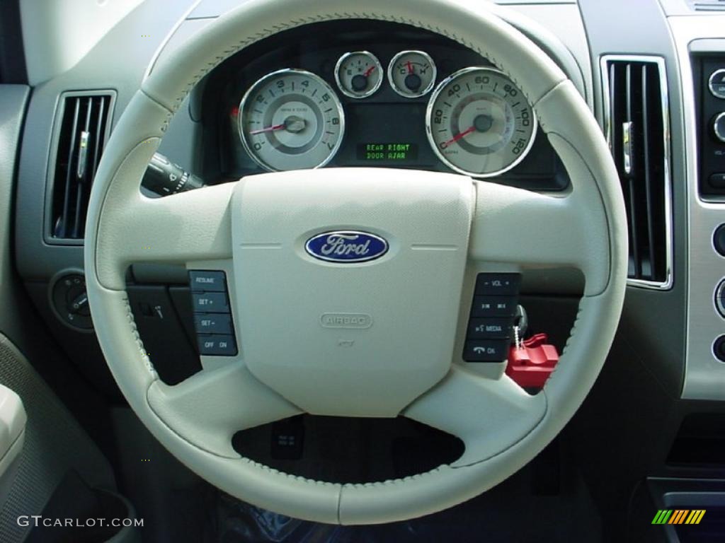 2010 Ford Edge Limited Medium Light Stone Steering Wheel Photo #38652174