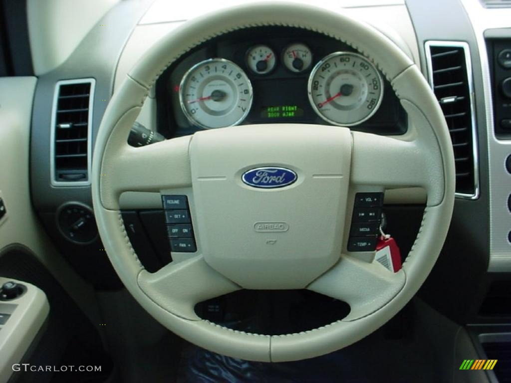 2007 Ford Edge SEL Plus Camel Steering Wheel Photo #38653226