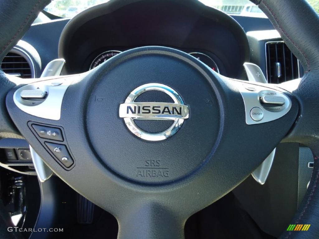 2009 Nissan Maxima 3.5 SV Sport Charcoal Steering Wheel Photo #38654128