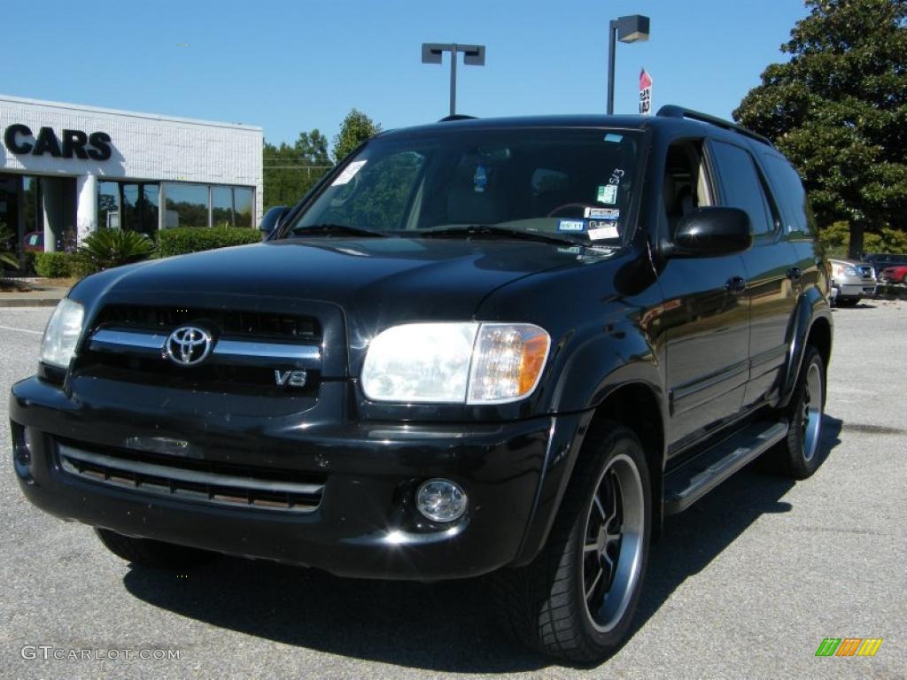 2005 Sequoia Limited 4WD - Black / Taupe photo #1
