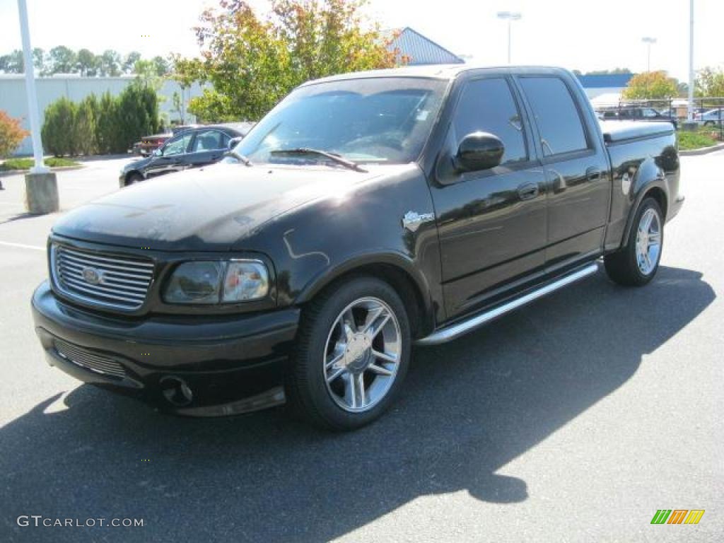 2002 F150 Harley-Davidson SuperCrew - Black / Black/Grey photo #4