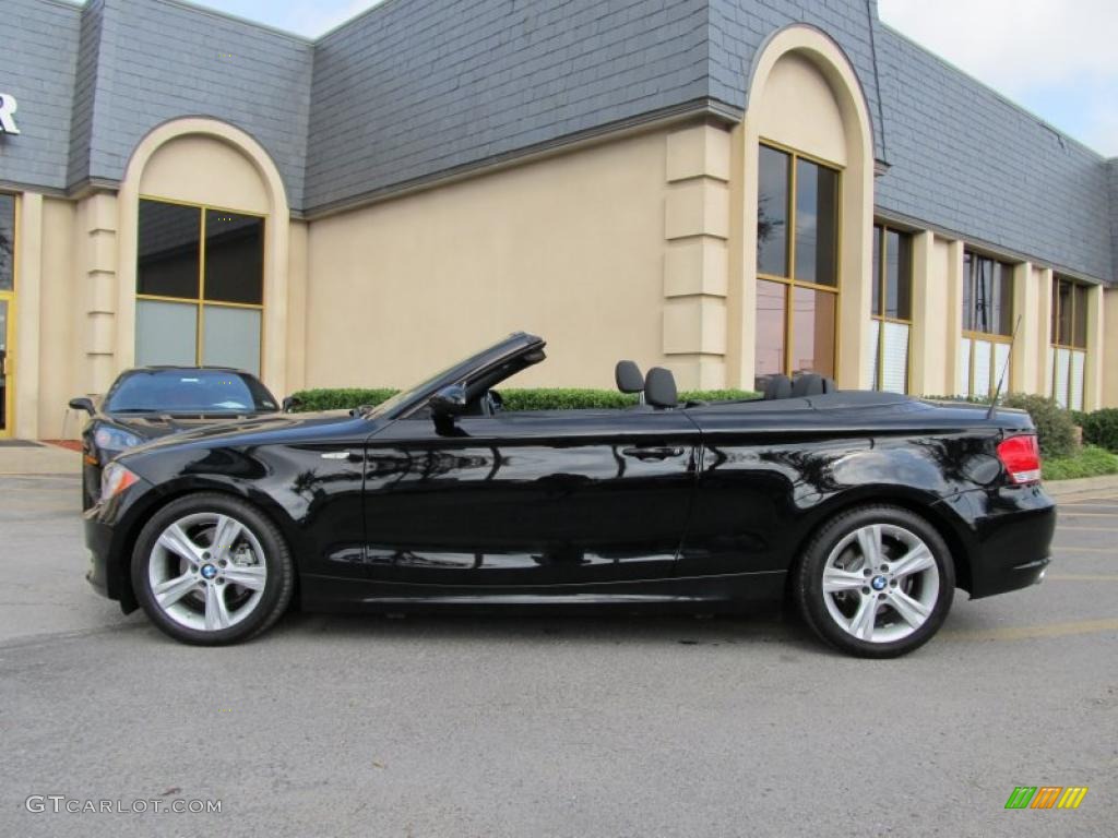 2009 1 Series 128i Convertible - Jet Black / Black photo #4