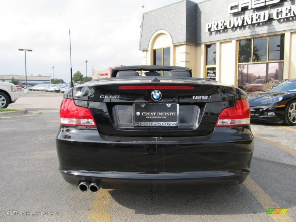 2009 1 Series 128i Convertible - Jet Black / Black photo #6