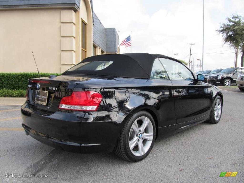 2009 1 Series 128i Convertible - Jet Black / Black photo #7