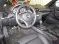 Black 2009 BMW 1 Series 128i Convertible Interior Color