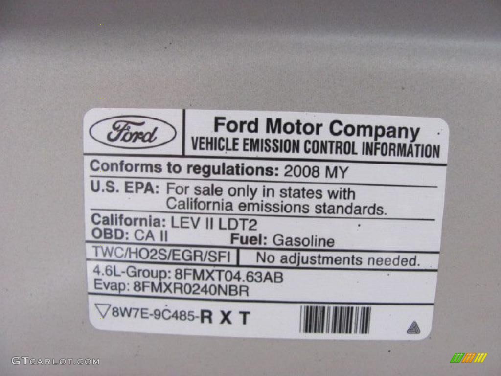 2008 Ford F150 STX SuperCab 4x4 Info Tag Photo #38657494